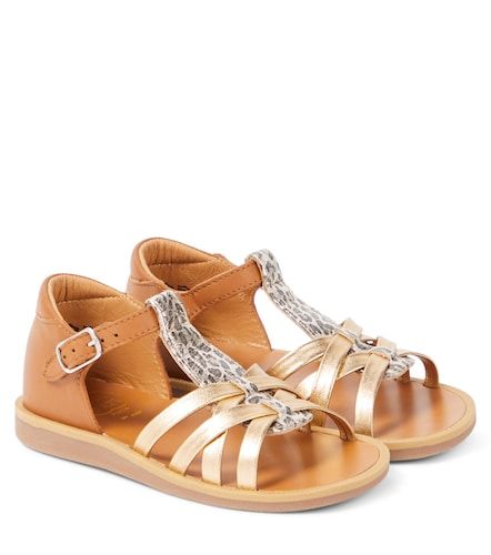 Poppy Back Neptune leather sandals - Pom d'Api - Modalova