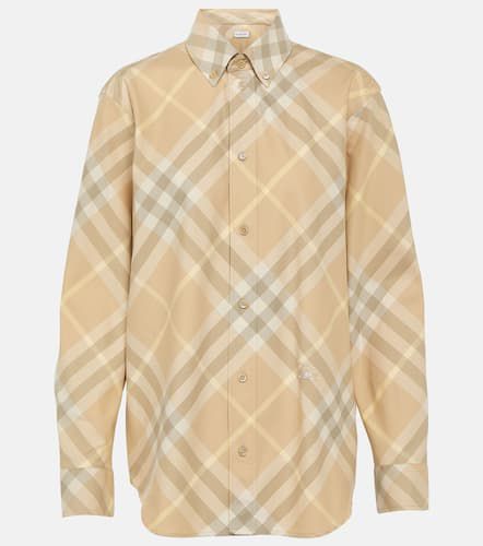 Camisa de algodón con Check - Burberry - Modalova