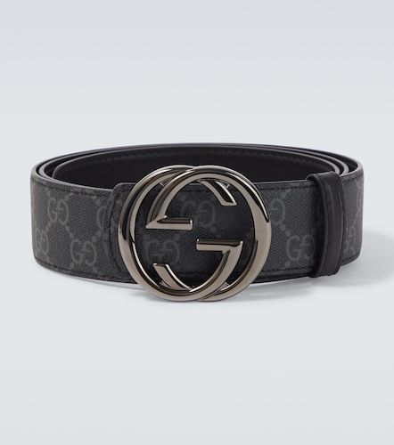 GG Canvas Interlocking G reversible leather belt - Gucci - Modalova