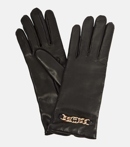 Gucci GG leather gloves - Gucci - Modalova