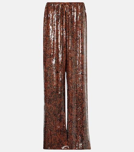 Pantaloni a gamba larga con paillettes - Dries Van Noten - Modalova