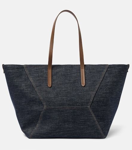 Tote Duo Large en denim - Brunello Cucinelli - Modalova