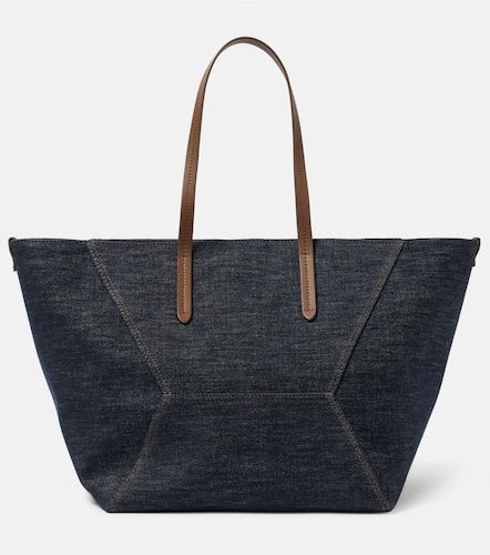 Tote Foulard Large aus Denim - Brunello Cucinelli - Modalova