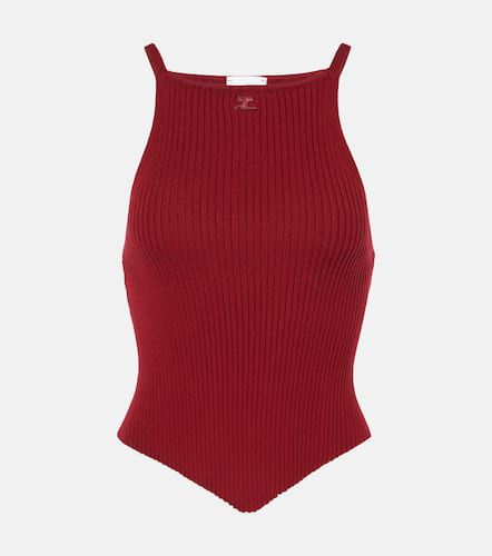 Courrèges Tank top acanalado de jersey - Courreges - Modalova