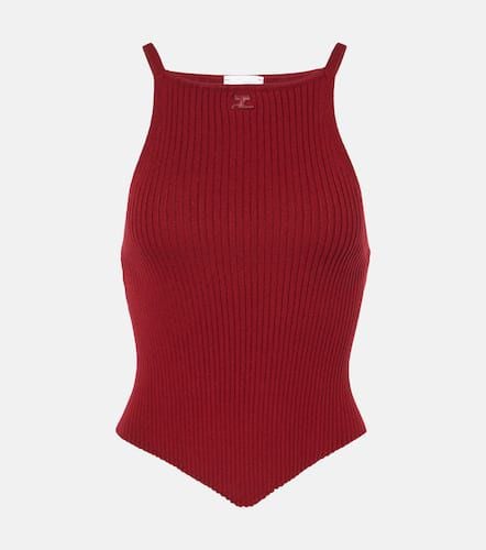 Courrèges Tank top acanalado de jersey - Courreges - Modalova