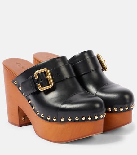 Chloé Jeannette studded leather clogs - Chloe - Modalova