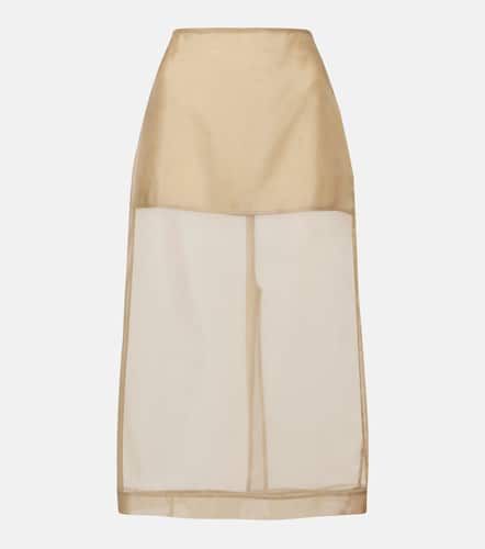 Peri silk-blend midi skirt - The Frankie Shop - Modalova