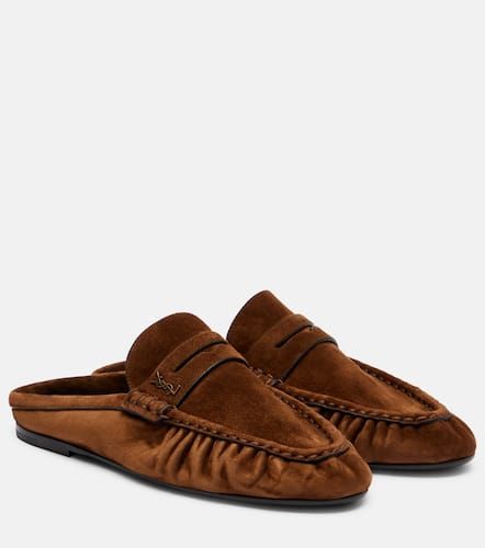 Mules Le Loafer in suede - Saint Laurent - Modalova