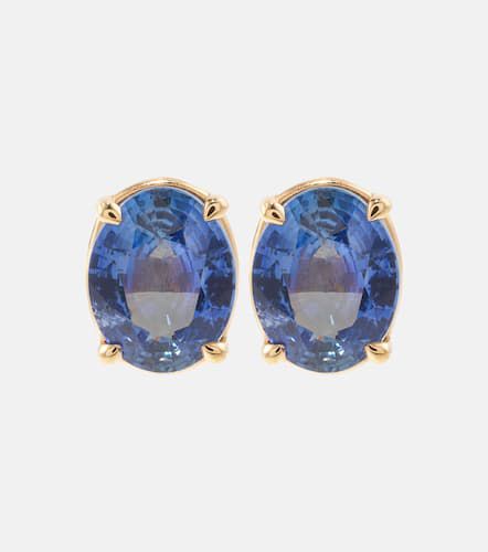 Kt rose gold earrings with sapphires - Shay Jewelry - Modalova