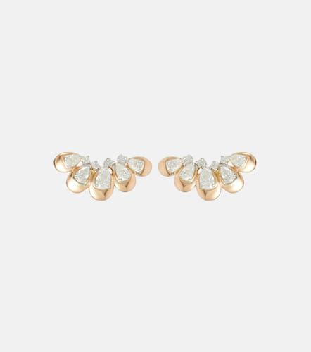 Kt rose earring with diamonds - Yeprem - Modalova