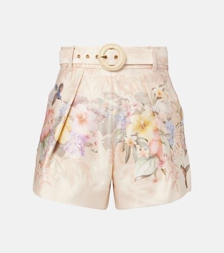 Shorts Illuminate de tiro alto florales - Zimmermann - Modalova