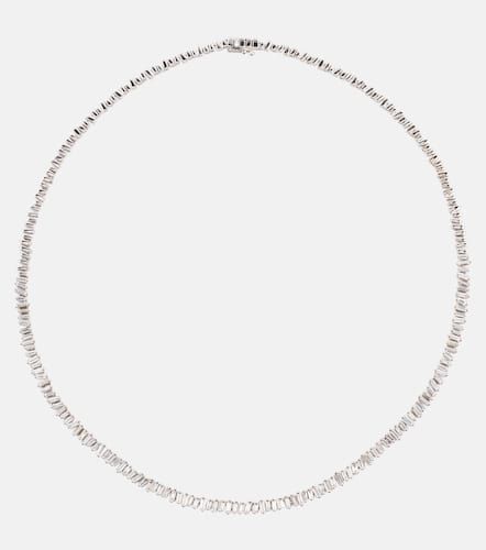 Classic 18kt white gold tennis necklace with diamonds - Suzanne Kalan - Modalova
