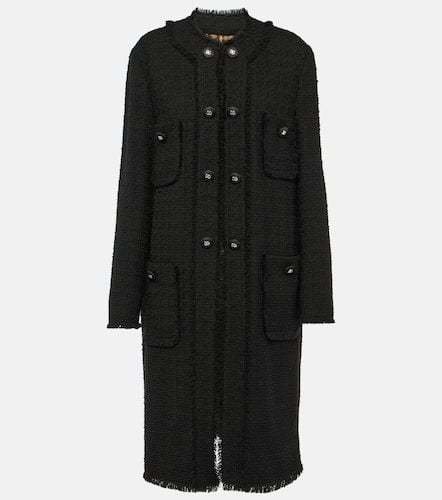 Fringed wool-blend tweed coat - Dolce&Gabbana - Modalova