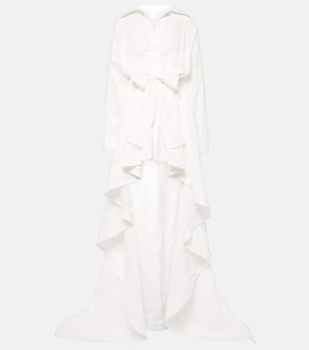 Embroidered asymmetric cotton gown - Norma Kamali - Modalova