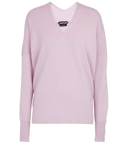 Cashmere and cotton V-neck sweater - Tom Ford - Modalova