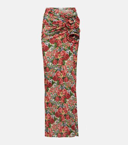 Floral-appliqué printed maxi skirt - Magda Butrym - Modalova