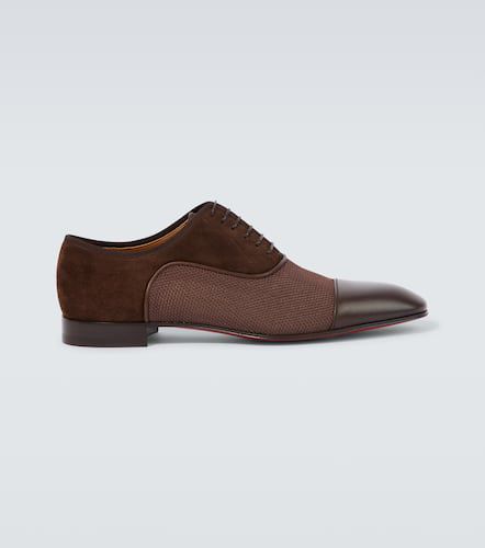 Greggo leather-trimmed suede Oxford shoes - Christian Louboutin - Modalova