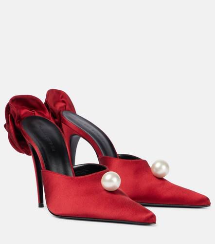 Mules in raso con perle bijoux - Magda Butrym - Modalova