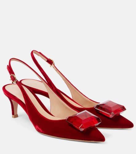 Pumps slingback Jaipur 55 in velluto - Gianvito Rossi - Modalova