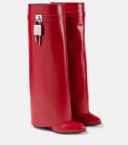 Shark Lock leather knee-high boots - Givenchy - Modalova