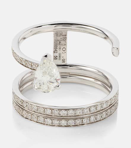 Anillo Serti Sur Vide de oro blanco de 18 ct con diamantes - Repossi - Modalova