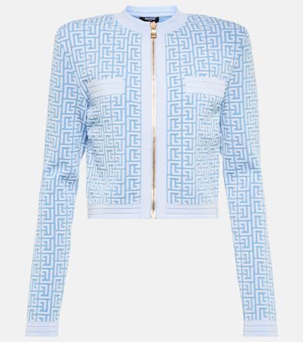 Cardigan Monogram aus Jacquard-Strick - Balmain - Modalova