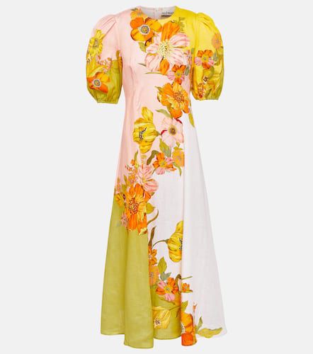 Alémais Vestido midi Silas de lino floral - Alemais - Modalova
