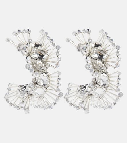 Crystal-embellished hoop earrings - Area - Modalova