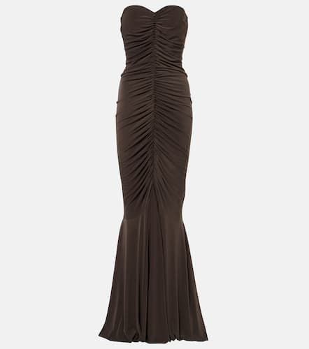 Strapless ruched jersey gown - Norma Kamali - Modalova