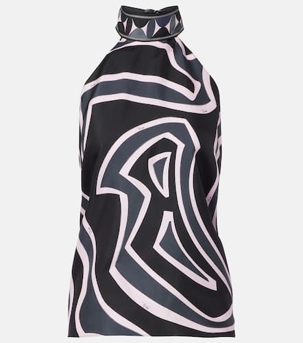 Iride halterneck silk twill top - Pucci - Modalova