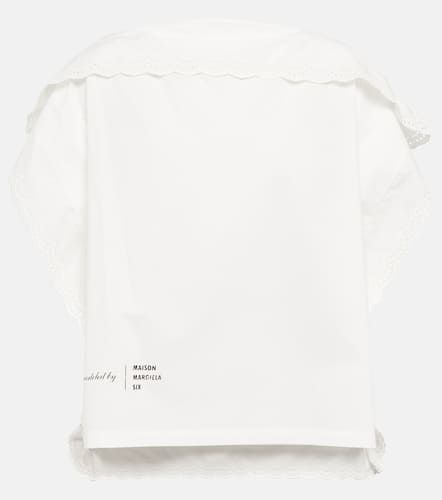 Blusa de algodón con volantes - MM6 Maison Margiela - Modalova