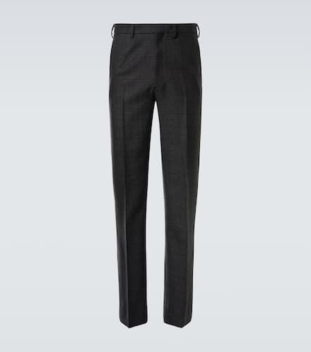 Prince of Wales cropped virgin wool pants - Prada - Modalova