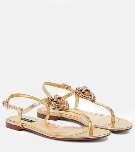 Devotion leather thong sandals - Dolce&Gabbana - Modalova