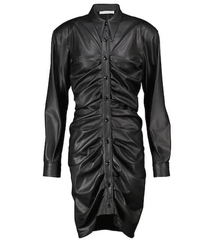 Robe froncée en cuir synthétique - Philosophy di Lorenzo Serafini - Modalova