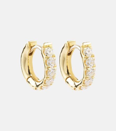 Honey Small 18kt hoop earrings with diamonds - Melissa Kaye - Modalova