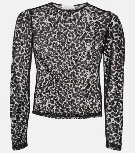 Top de malla con estampado de leopardo - Alexander McQueen - Modalova