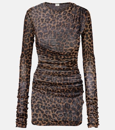 Robe en tulle à motif léopard - Saint Laurent - Modalova