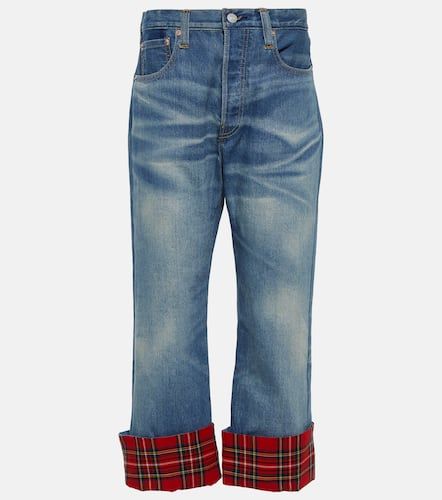 Jeans boyfriend a cuadros con tiro medio - Junya Watanabe - Modalova