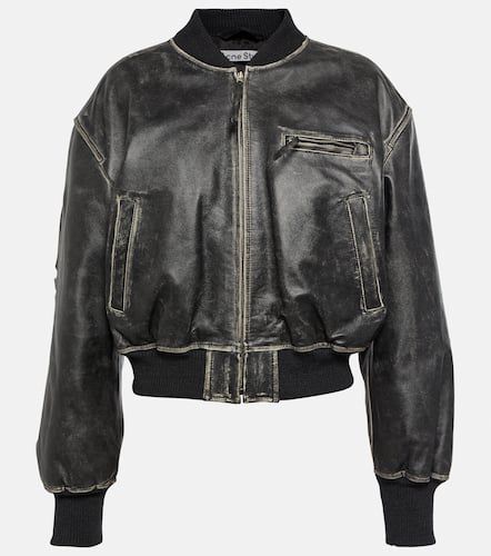 Bomber cropped in pelle - Acne Studios - Modalova