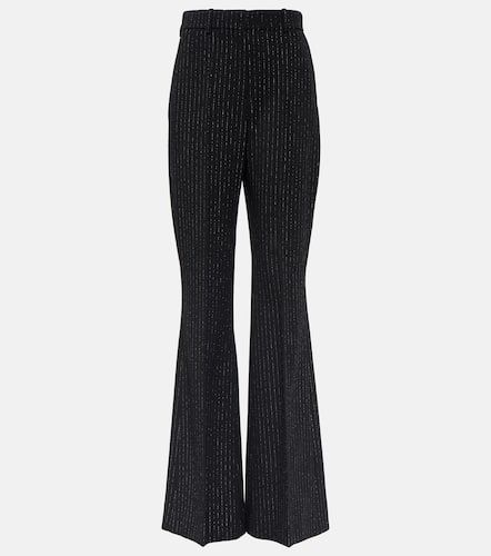 Chalkstripe flared wool-blend pants - Balmain - Modalova