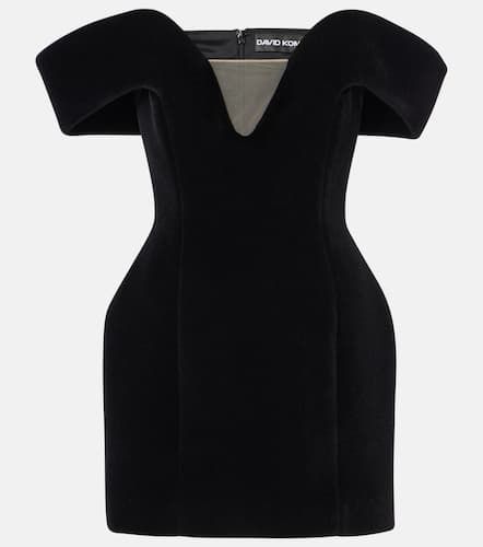 Off-Shoulder-Minikleid aus Samt - David Koma - Modalova