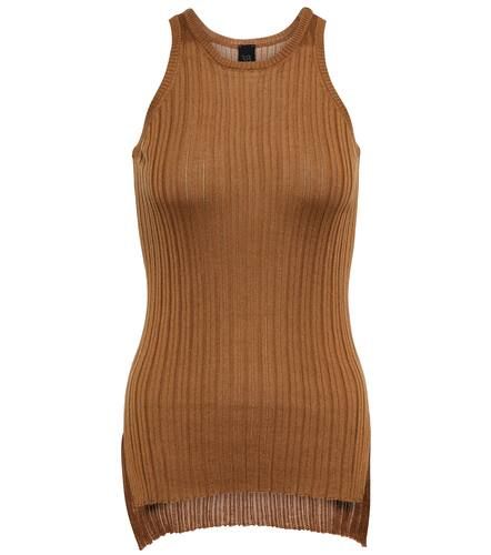 Teo silk ribbed-knit tank top - Petar Petrov - Modalova