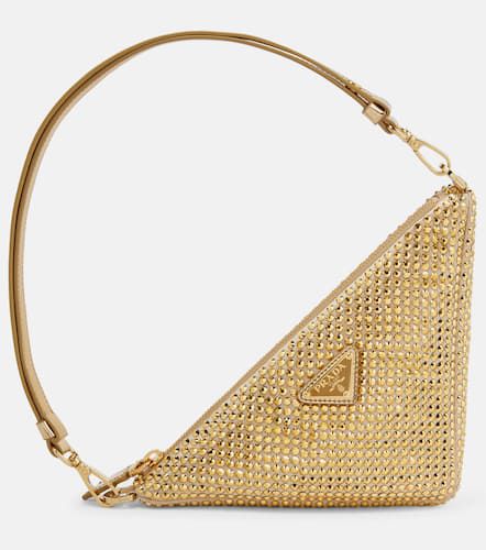 Triangle Mini embellished satin shoulder bag - Prada - Modalova
