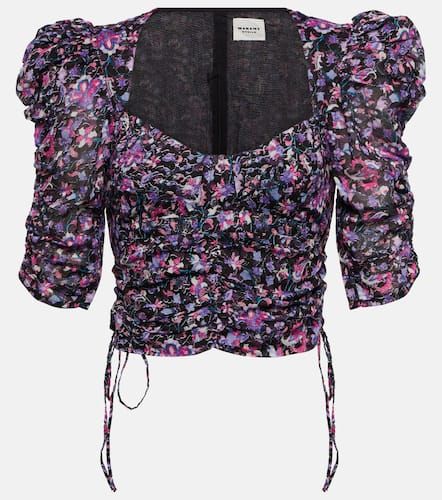 Top raccourci Galaor en coton à fleurs - Marant Etoile - Modalova