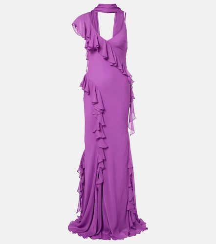 Mayara ruffled georgette gown - De La Vali - Modalova