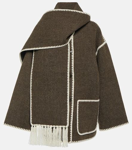Embroidered wool-blend scarf jacket - Toteme - Modalova