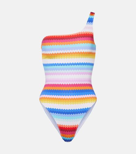 Chevron printed one-shoulder swimsuit - Missoni Mare - Modalova