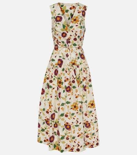 Vestido midi Kiran de algodón floral - Ulla Johnson - Modalova