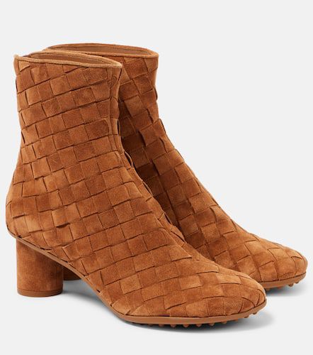 Ankle Boots Intrecciato aus Veloursleder - Bottega Veneta - Modalova