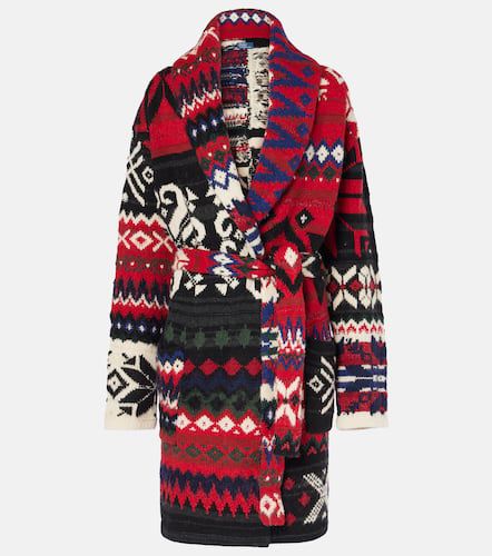 Intarsia and jacquard wool-blend wrap cardigan - Polo Ralph Lauren - Modalova